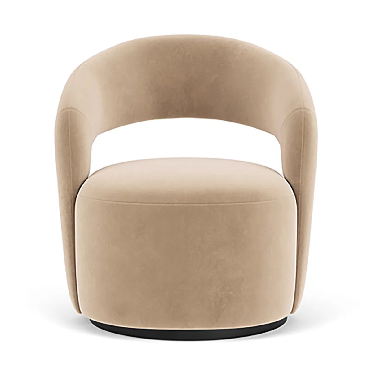 Judi Velvet Swivel Armchair