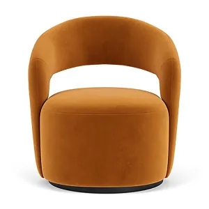 Judi Velvet Swivel Armchair