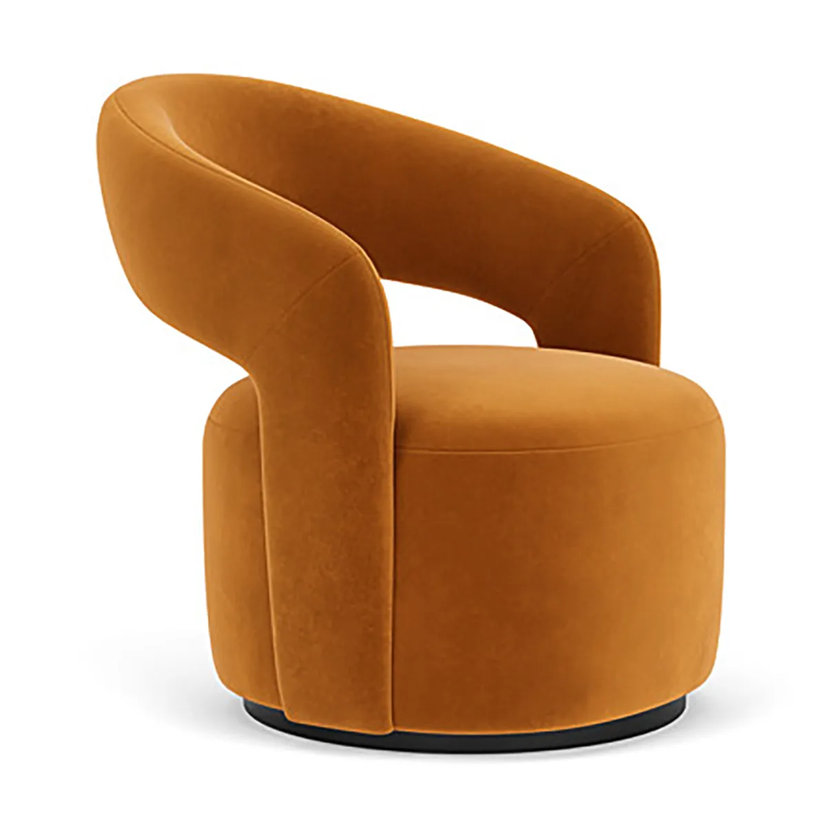 Judi Velvet Swivel Armchair