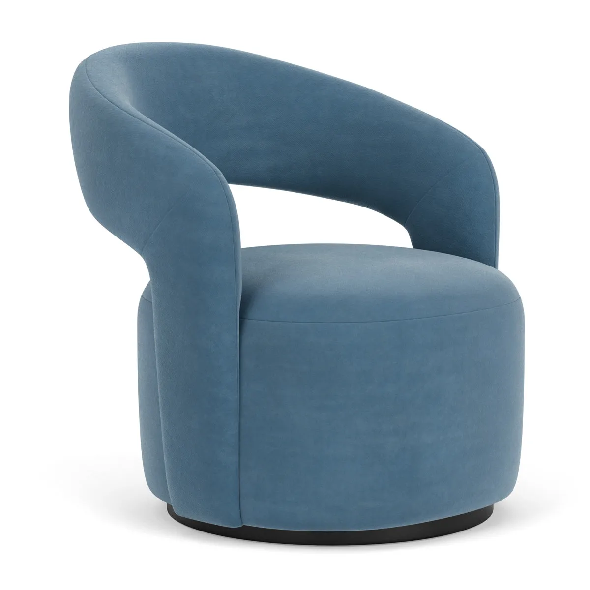 Judi Velvet Swivel Armchair