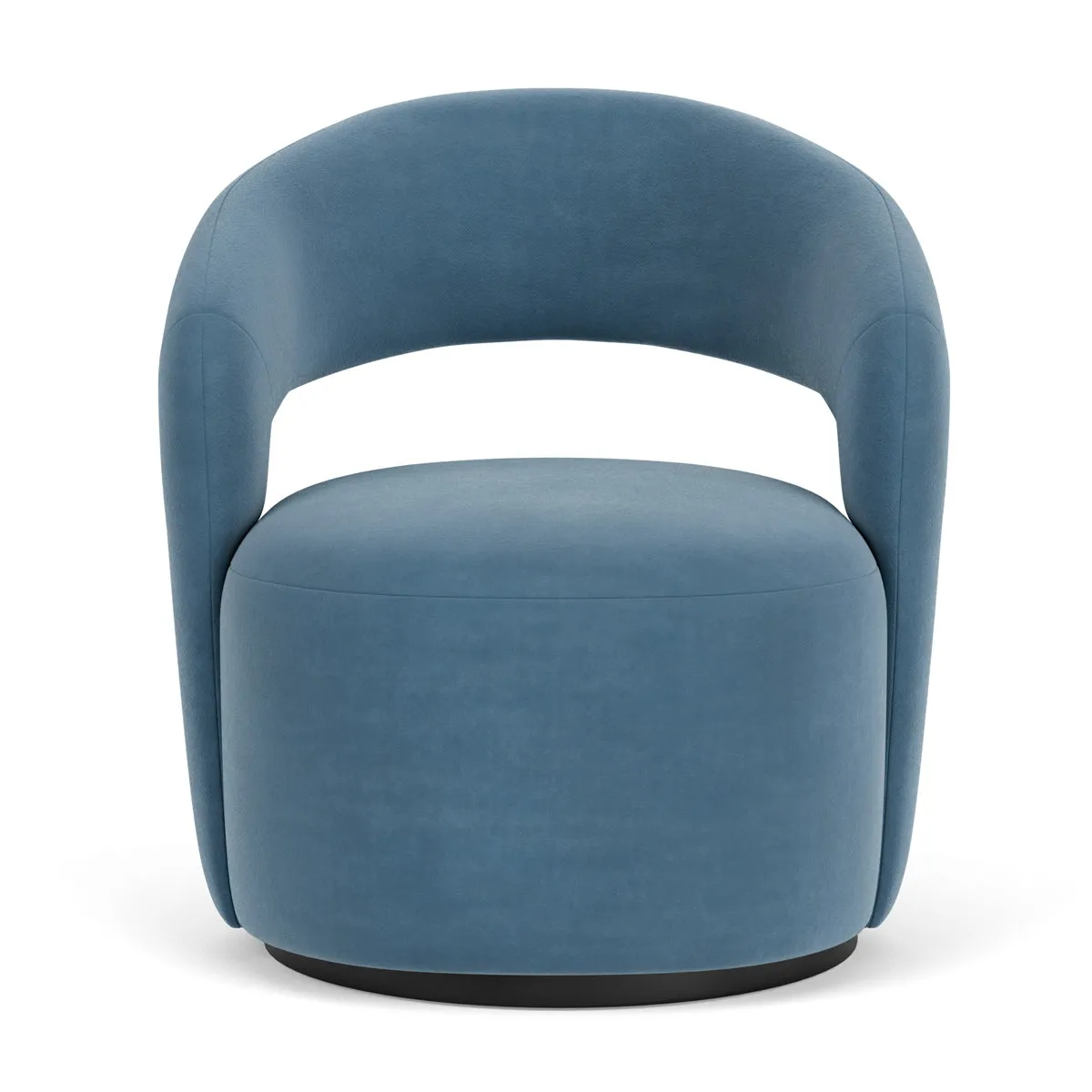 Judi Velvet Swivel Armchair