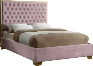 Lana Pink Velvet Full Bed