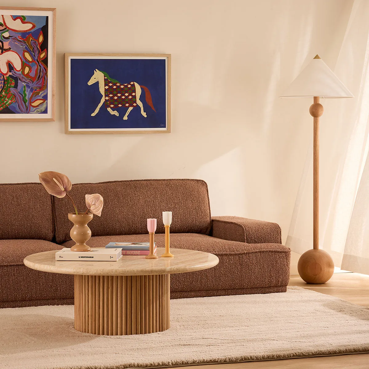 Leonora Boucle 3.5 Seater Sofa