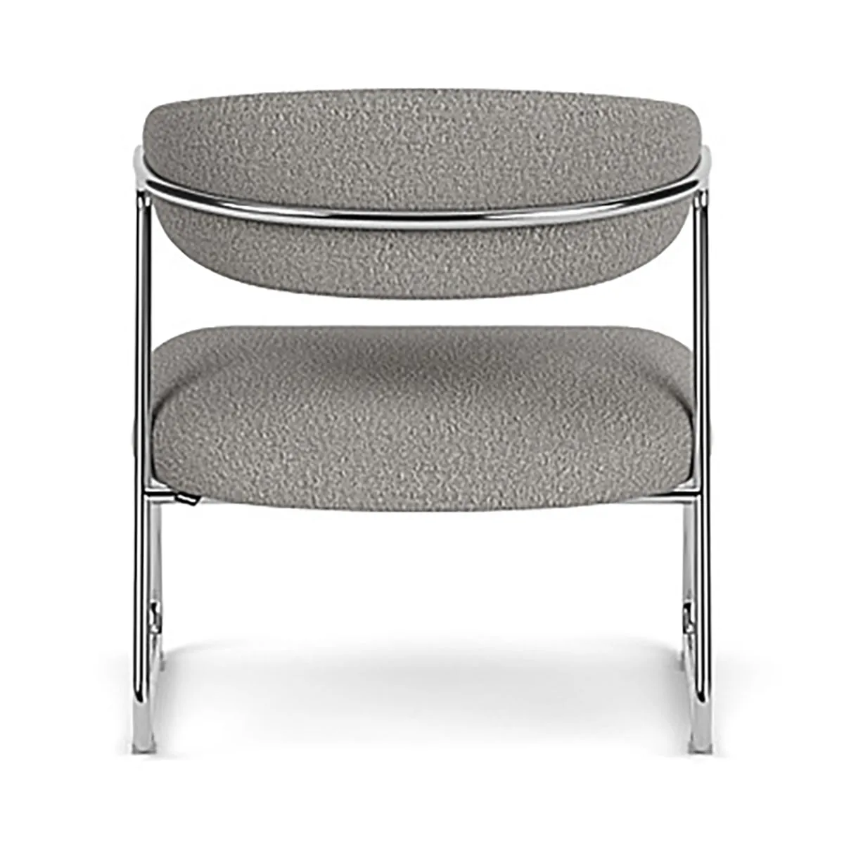 Lucy Boucle Armchair (Chrome)