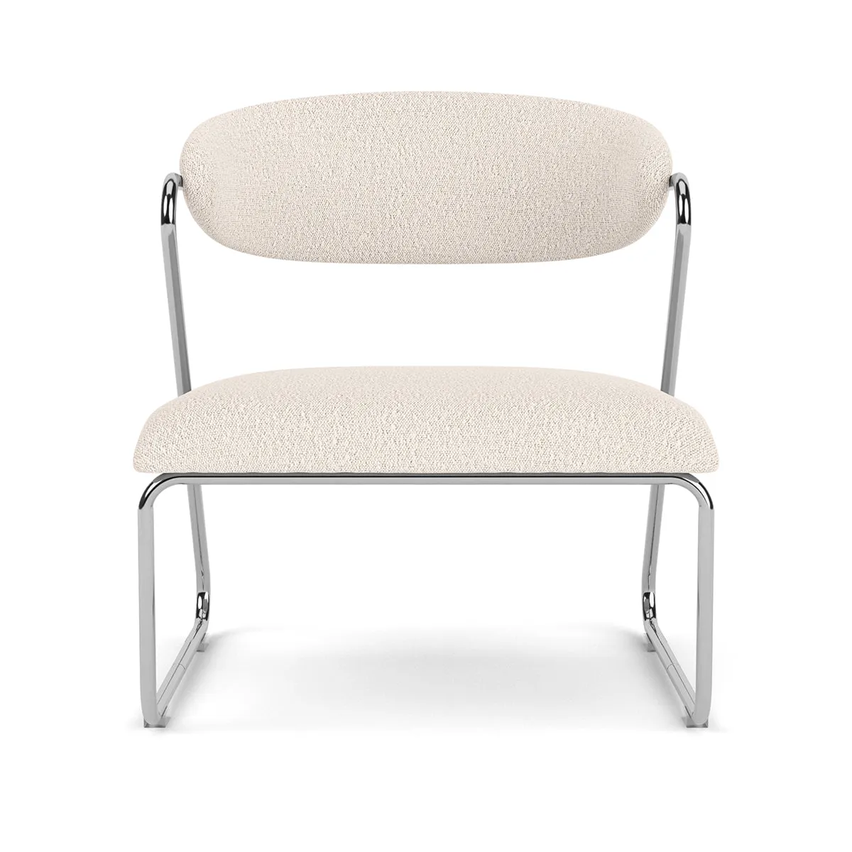 Lucy Boucle Armchair (Chrome)