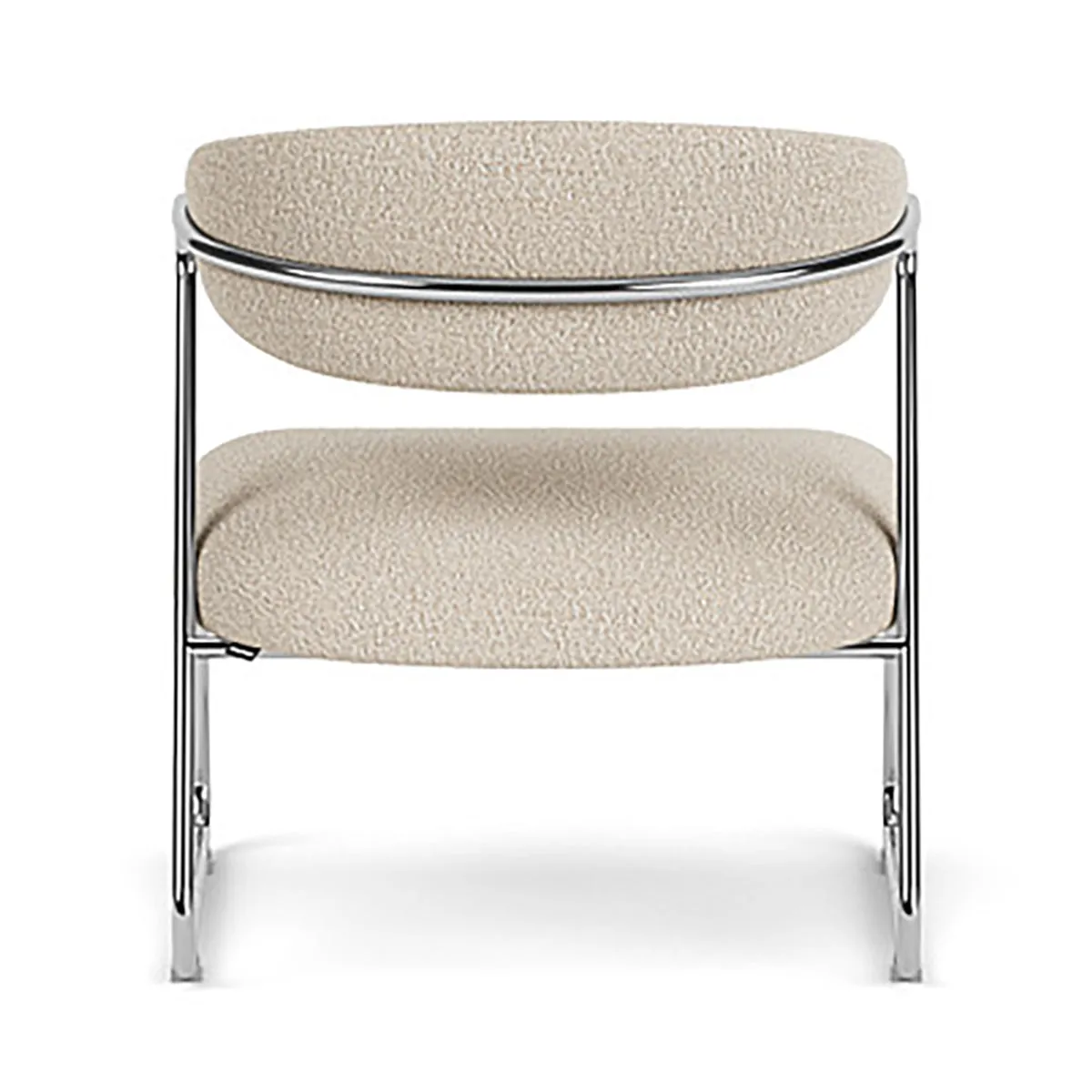 Lucy Boucle Armchair (Chrome)