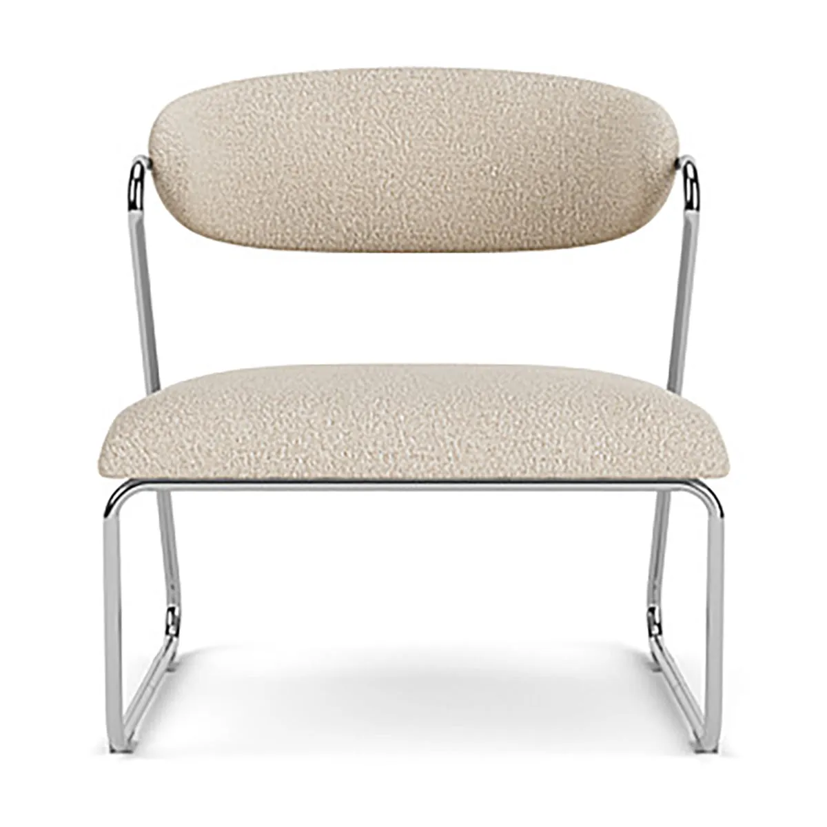 Lucy Boucle Armchair (Chrome)