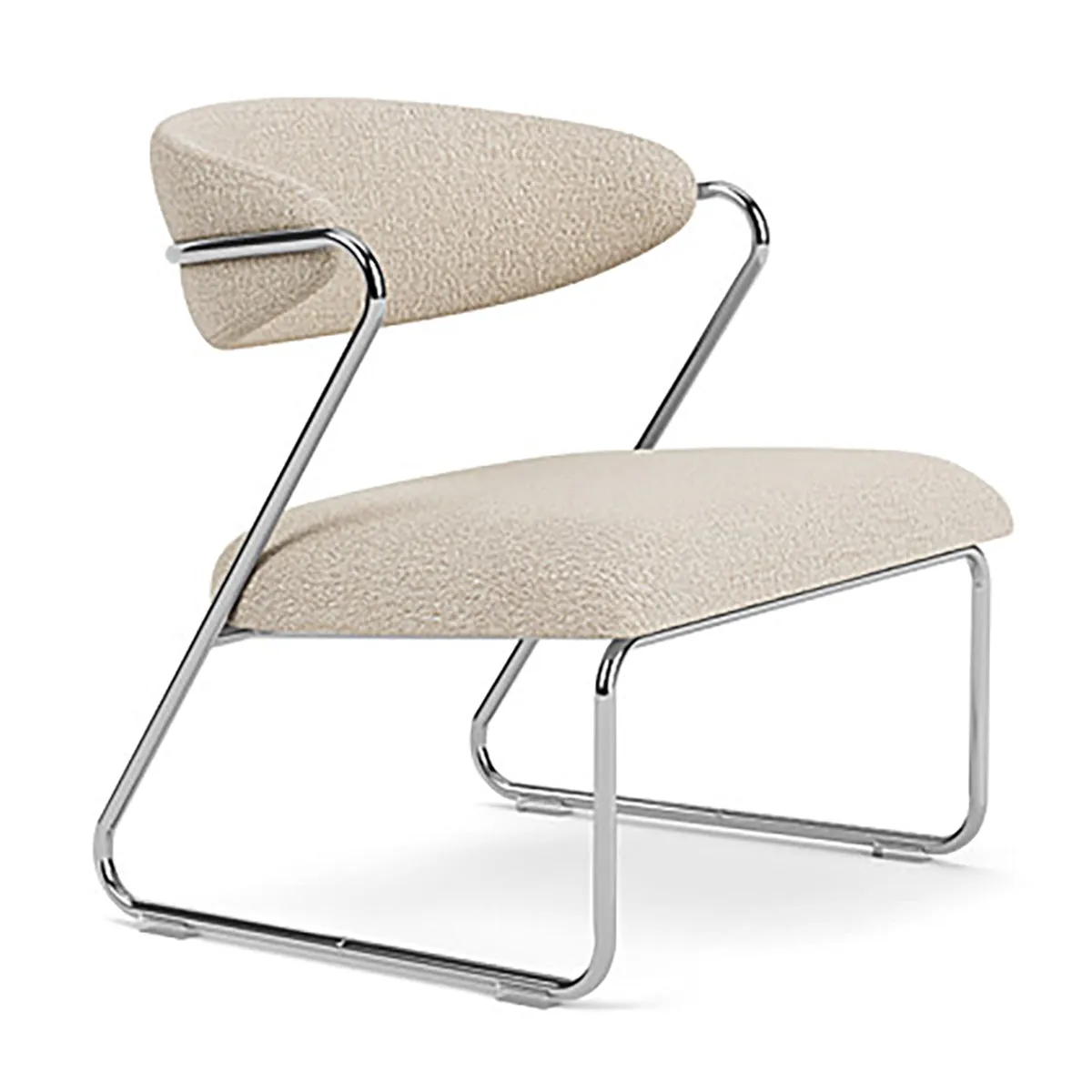 Lucy Boucle Armchair (Chrome)