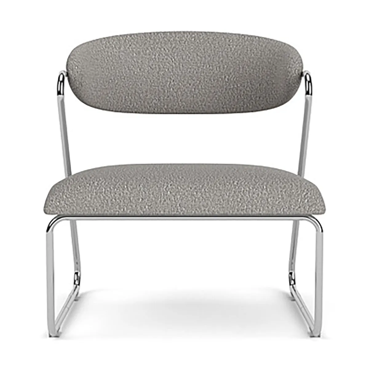 Lucy Boucle Armchair (Chrome)