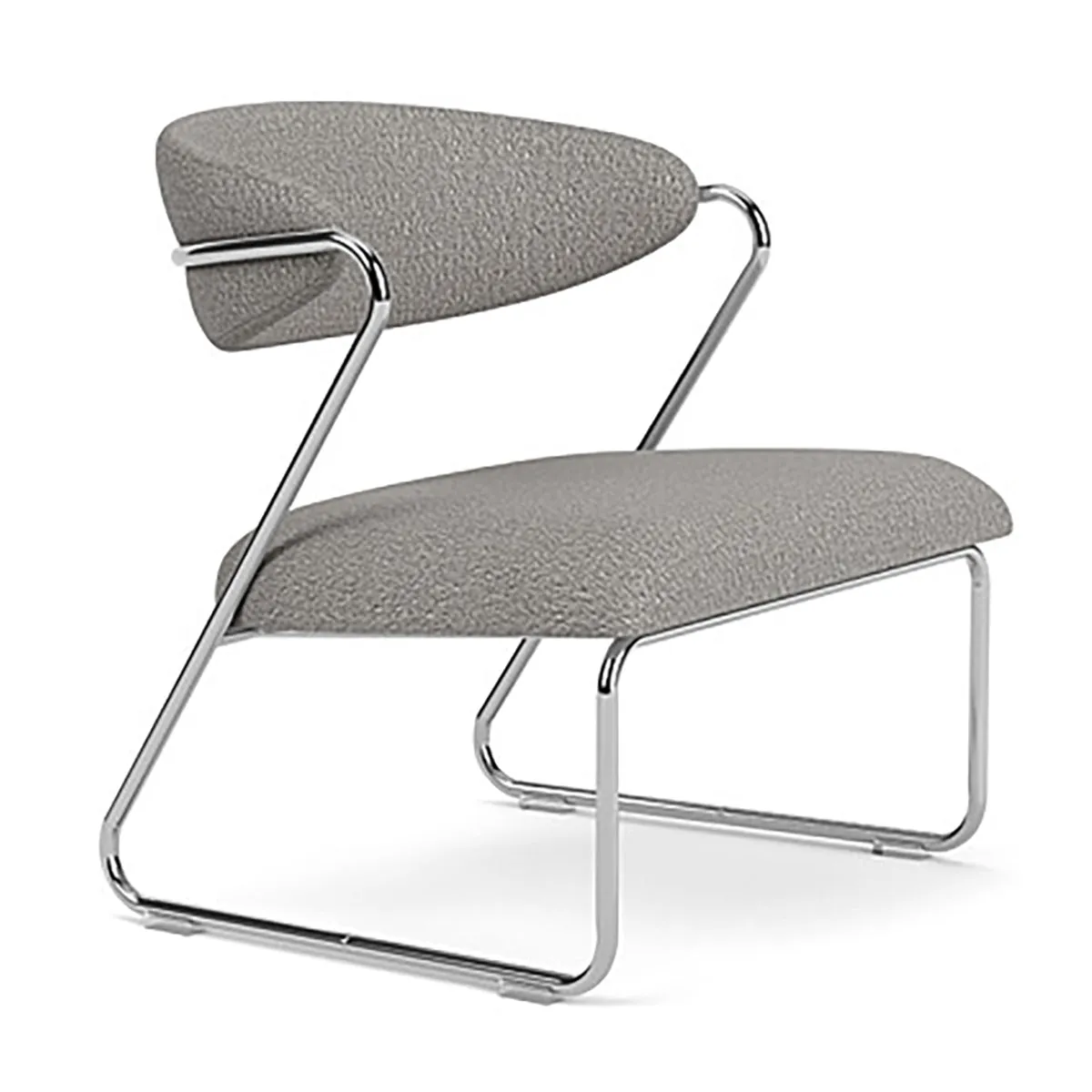 Lucy Boucle Armchair (Chrome)
