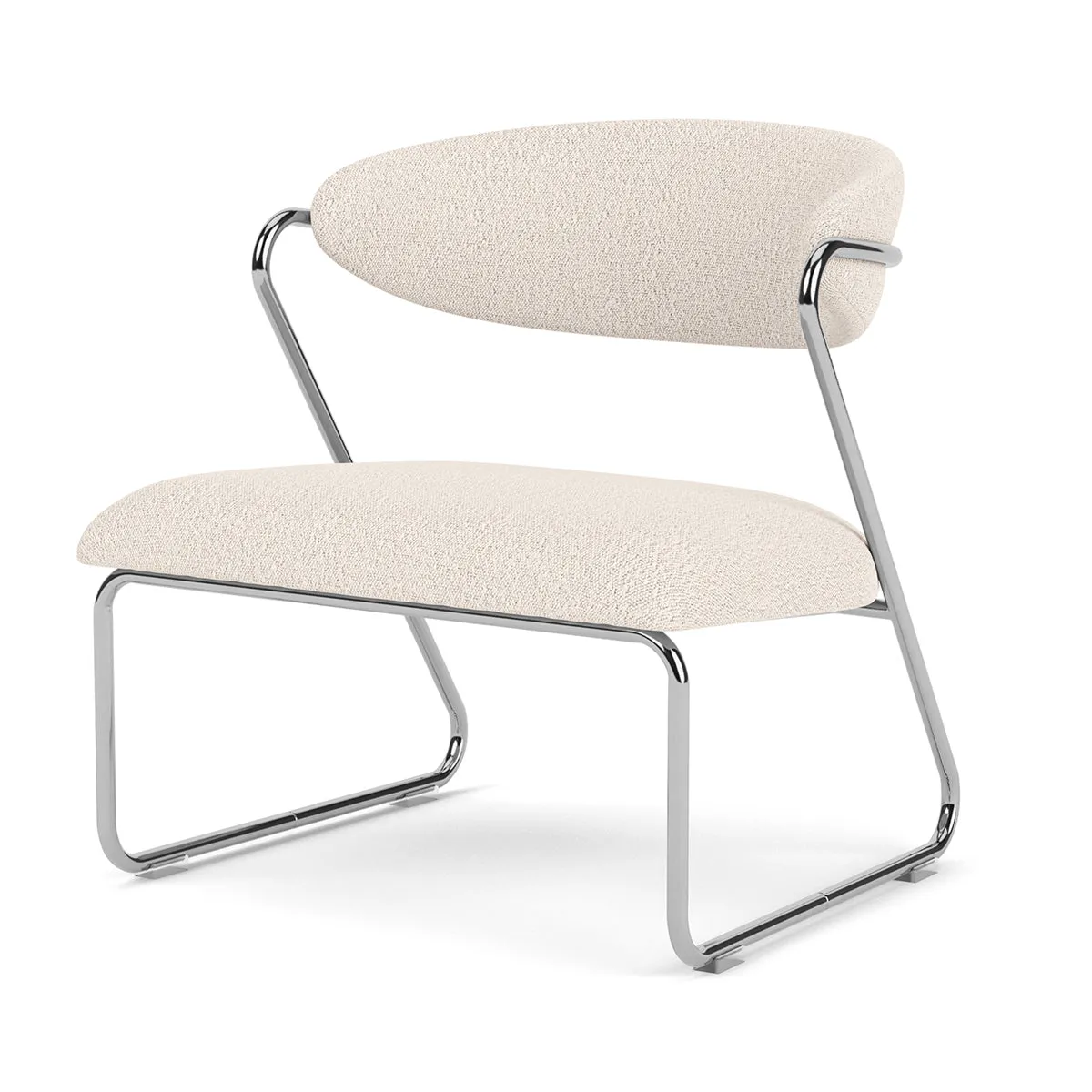Lucy Boucle Armchair (Chrome)