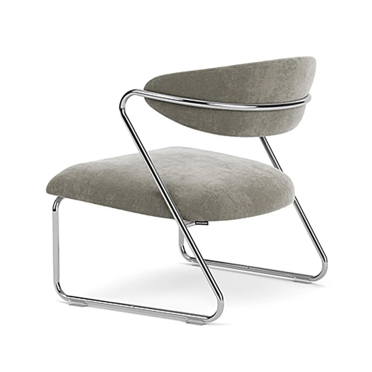 Lucy Fabric Armchair (Chrome)