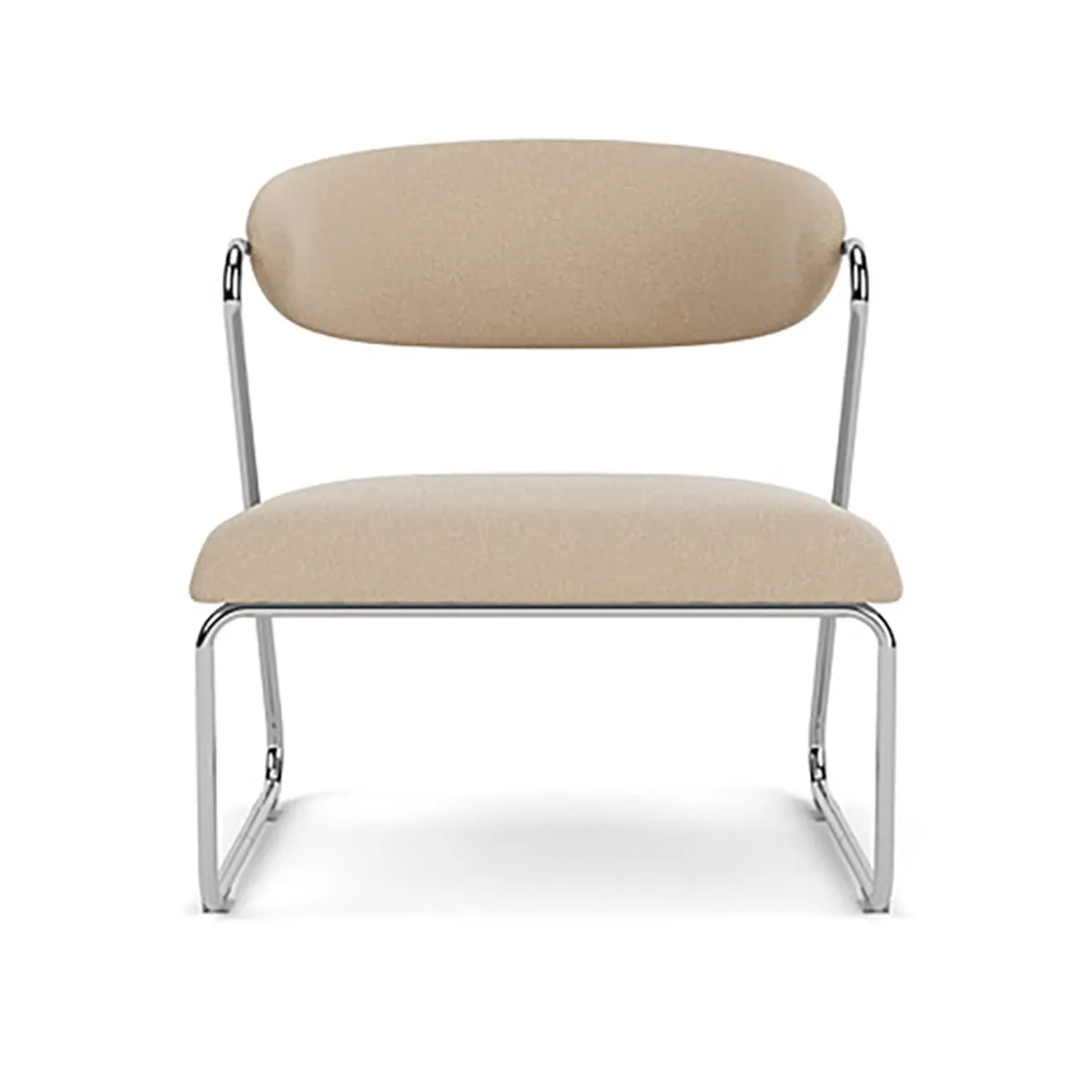 Lucy Fabric Armchair (Chrome)