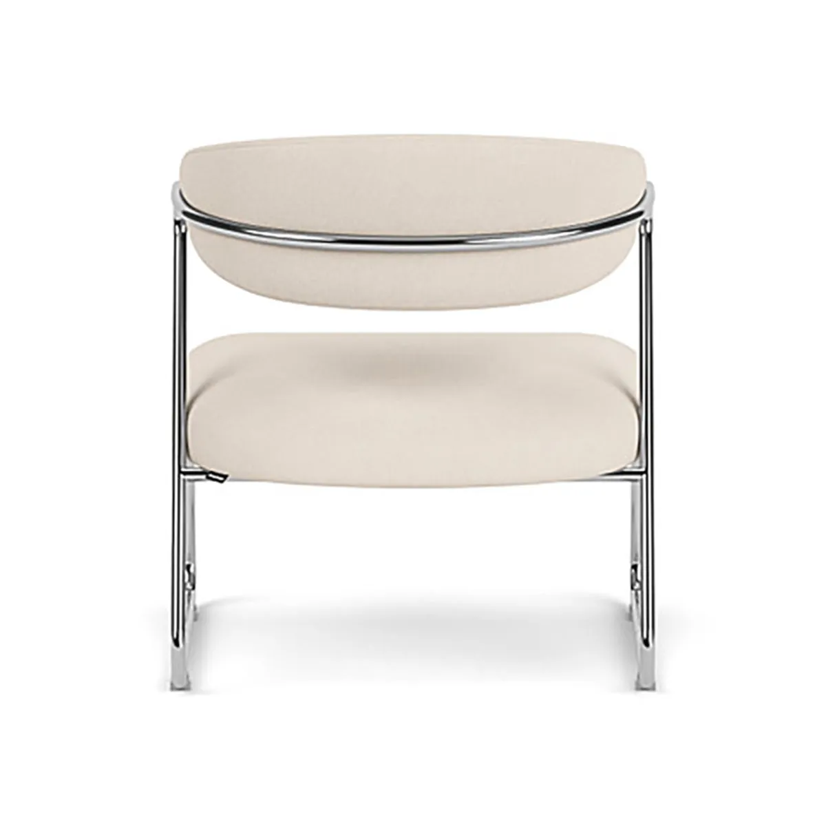 Lucy Fabric Armchair (Chrome)