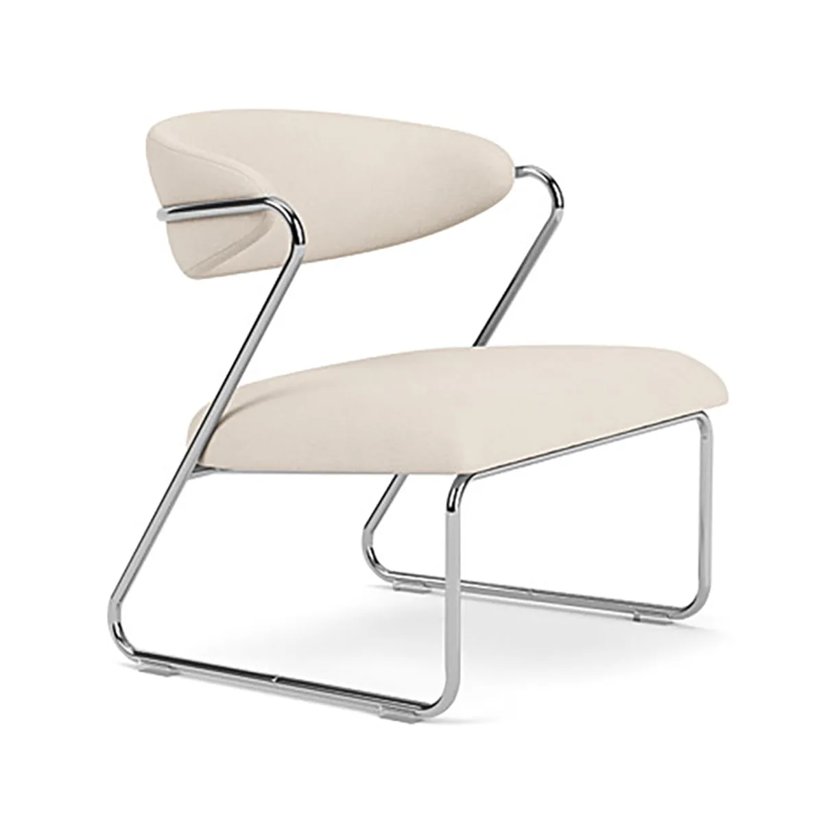 Lucy Fabric Armchair (Chrome)