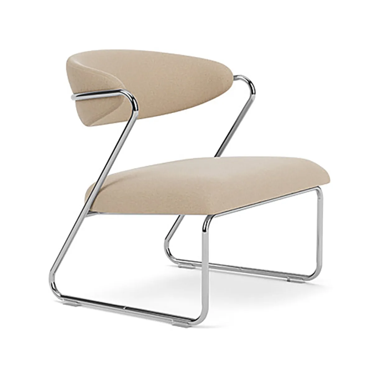 Lucy Fabric Armchair (Chrome)