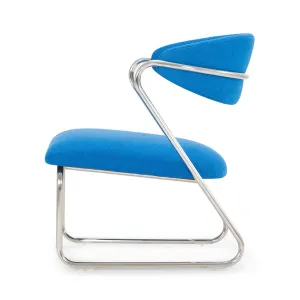 Lucy Fabric Armchair (Chrome)