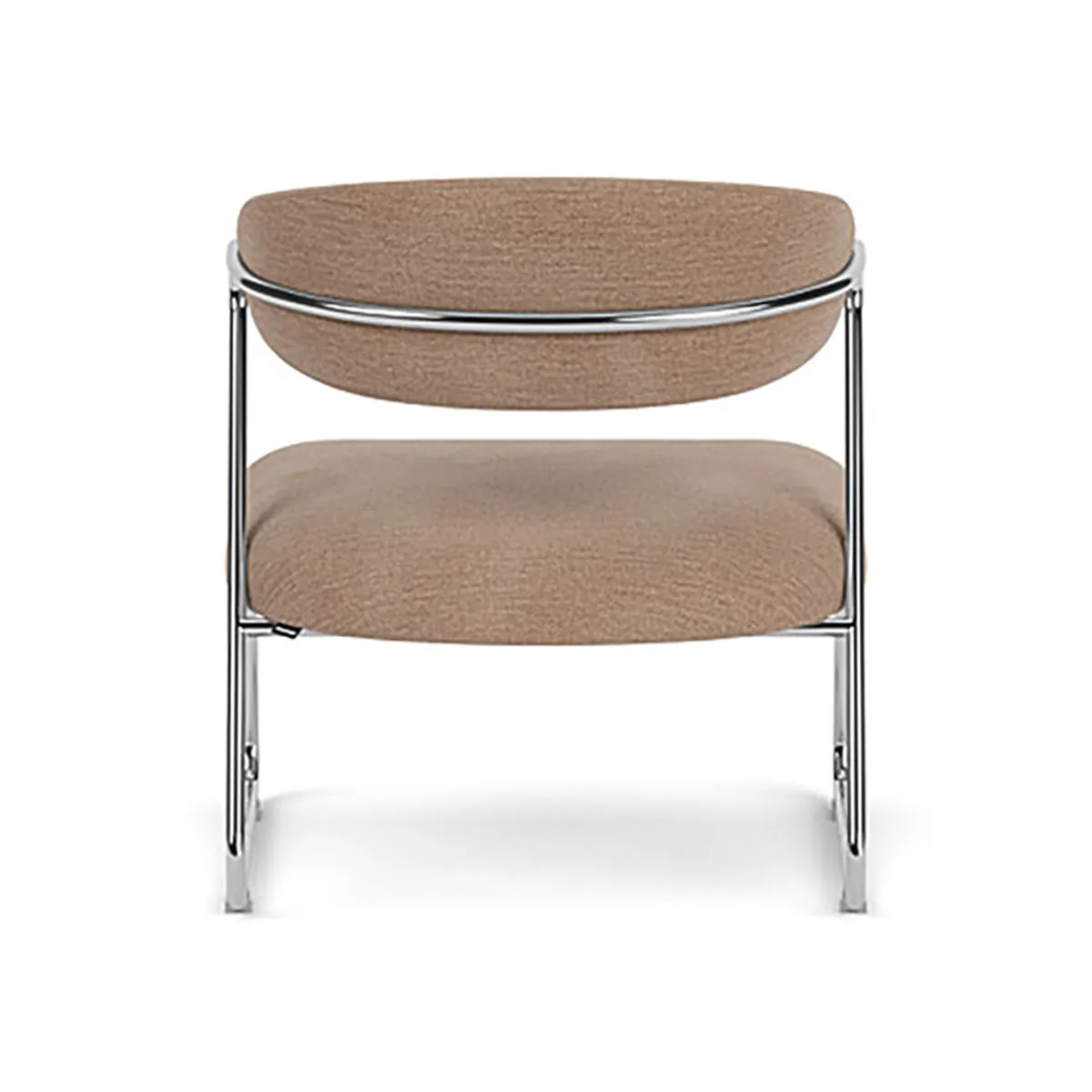 Lucy Fabric Armchair (Chrome)