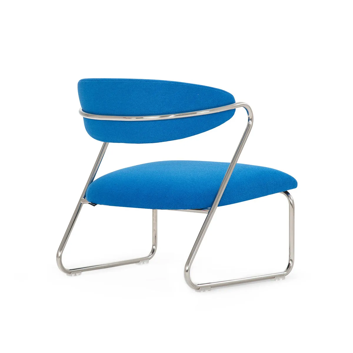 Lucy Fabric Armchair (Chrome)