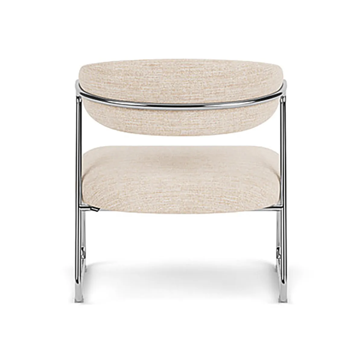 Lucy Fabric Armchair (Chrome)