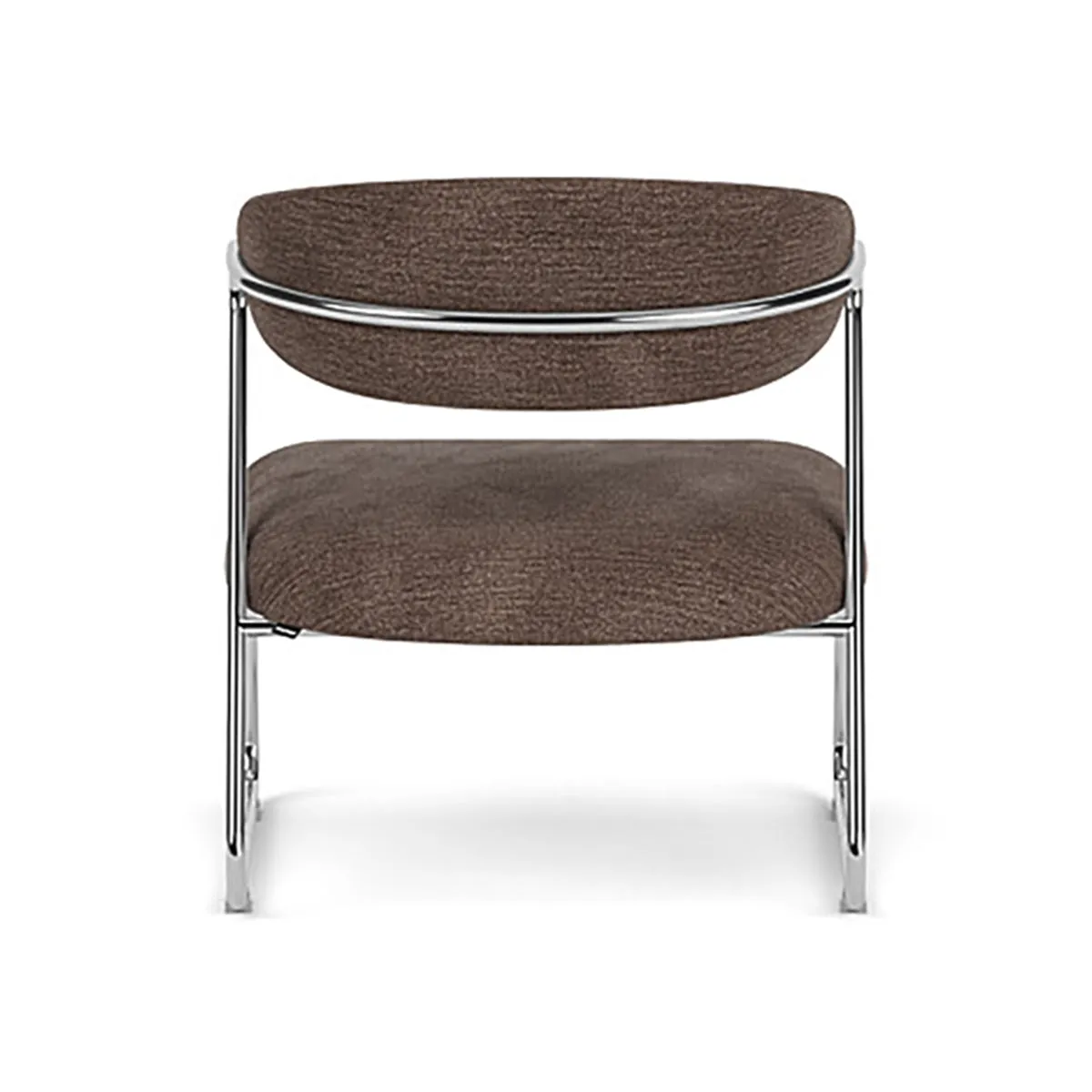 Lucy Fabric Armchair (Chrome)