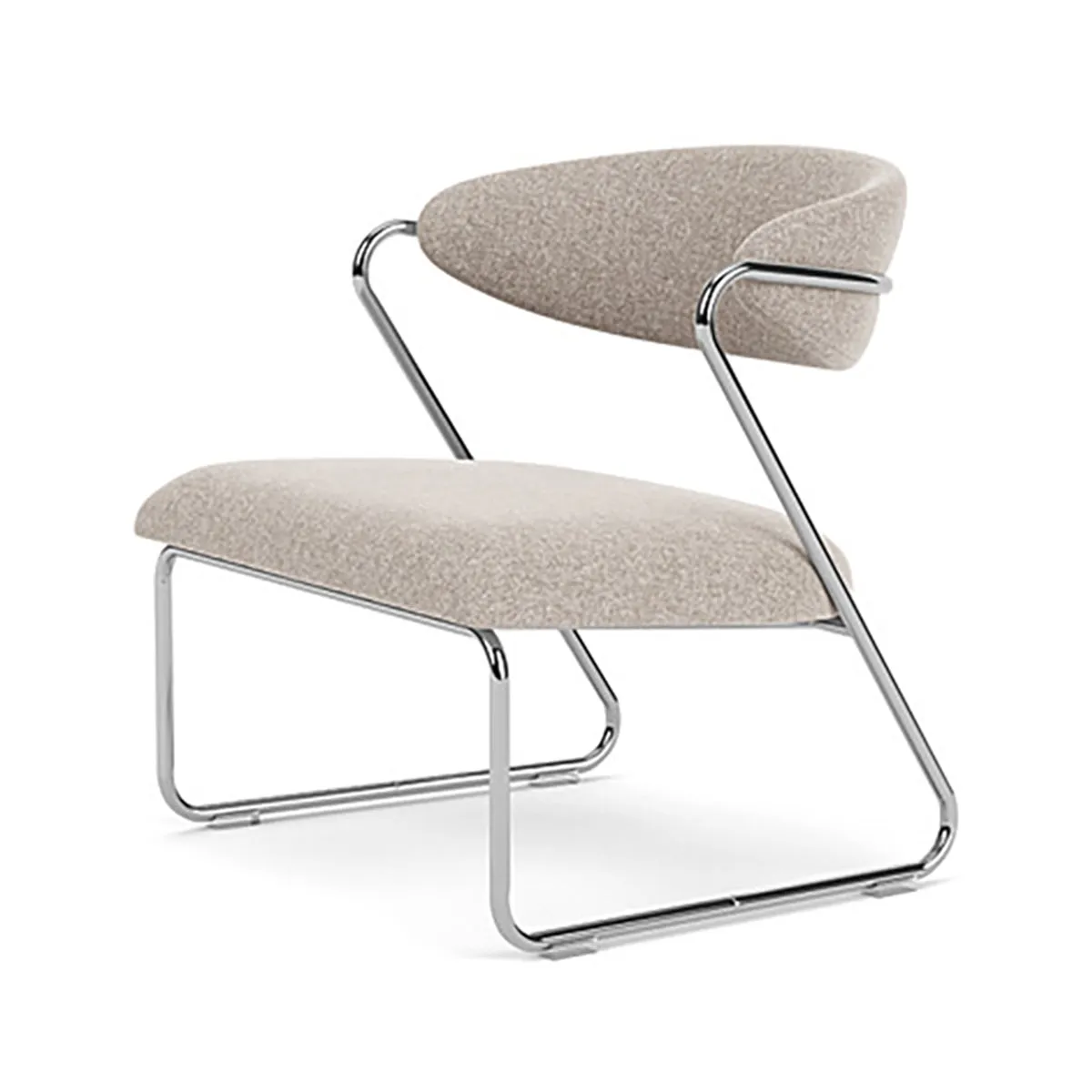 Lucy Fabric Armchair (Chrome)