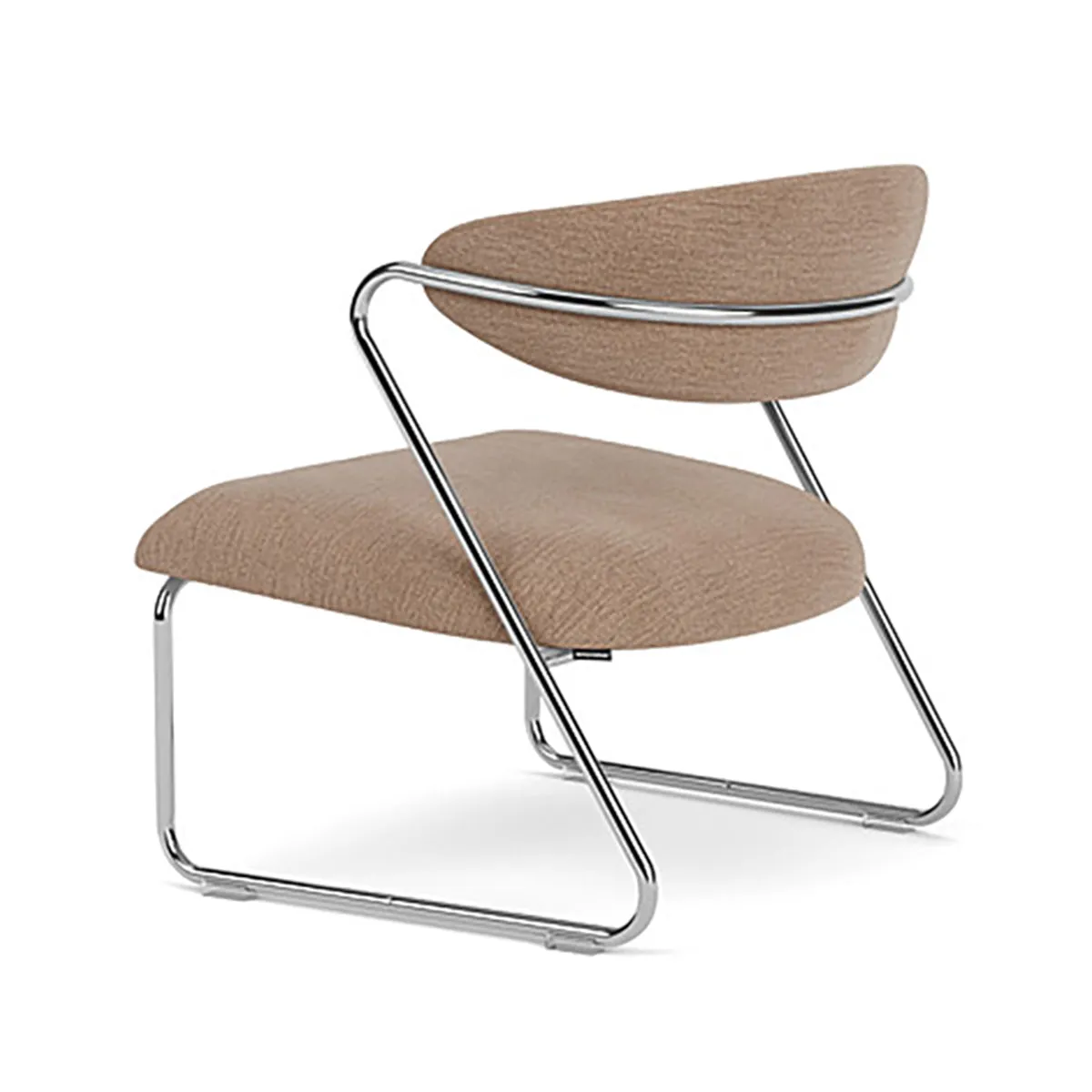 Lucy Fabric Armchair (Chrome)
