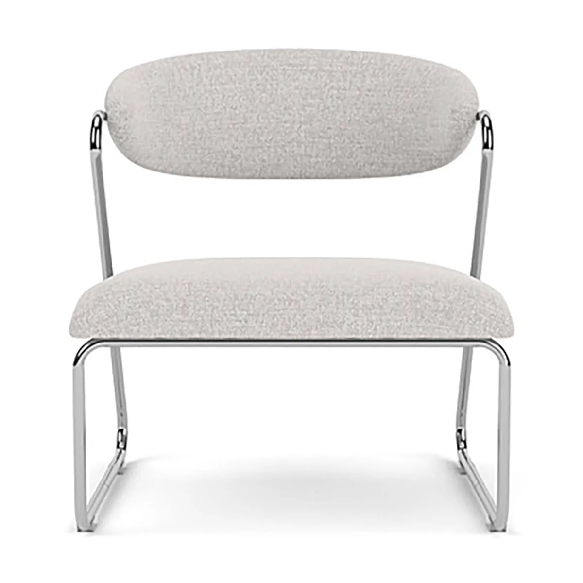 Lucy Fabric Armchair (Chrome)