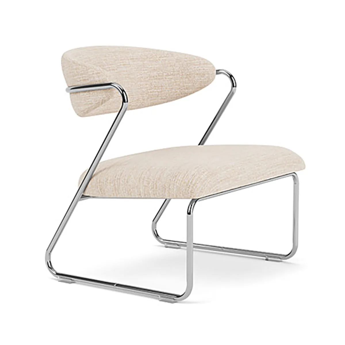 Lucy Fabric Armchair (Chrome)