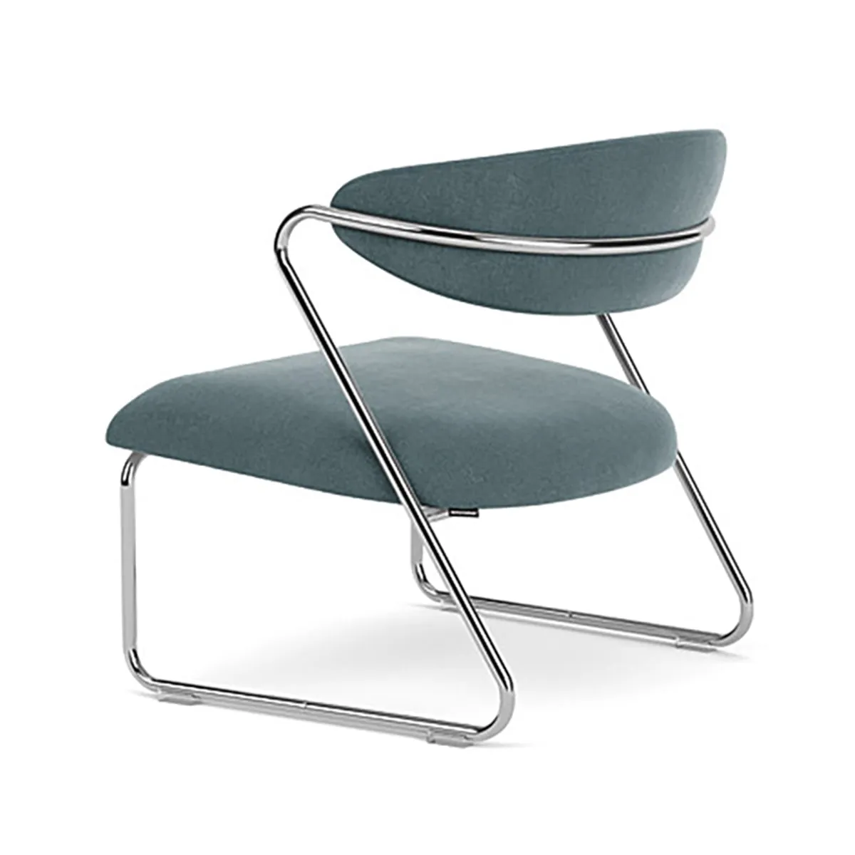 Lucy Fabric Armchair (Chrome)
