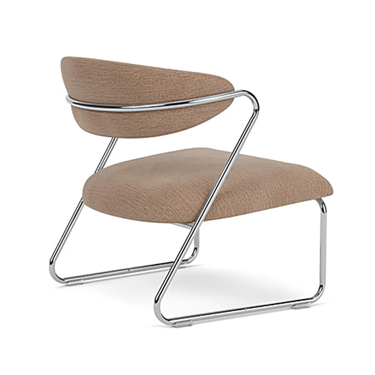 Lucy Fabric Armchair (Chrome)