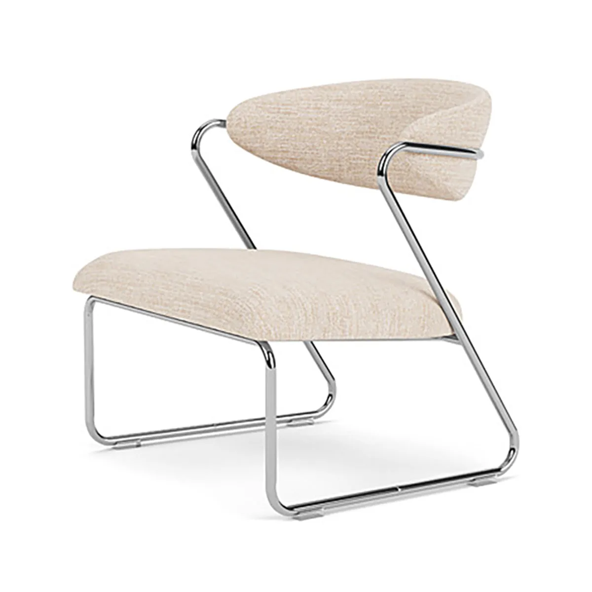 Lucy Fabric Armchair (Chrome)