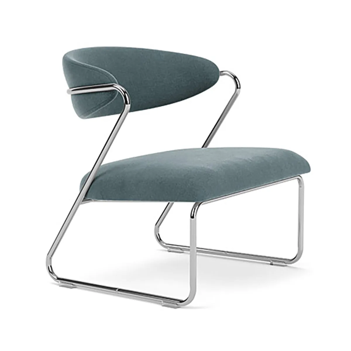 Lucy Fabric Armchair (Chrome)