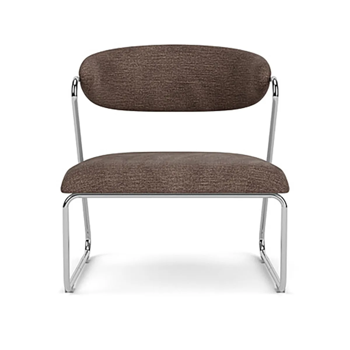 Lucy Fabric Armchair (Chrome)