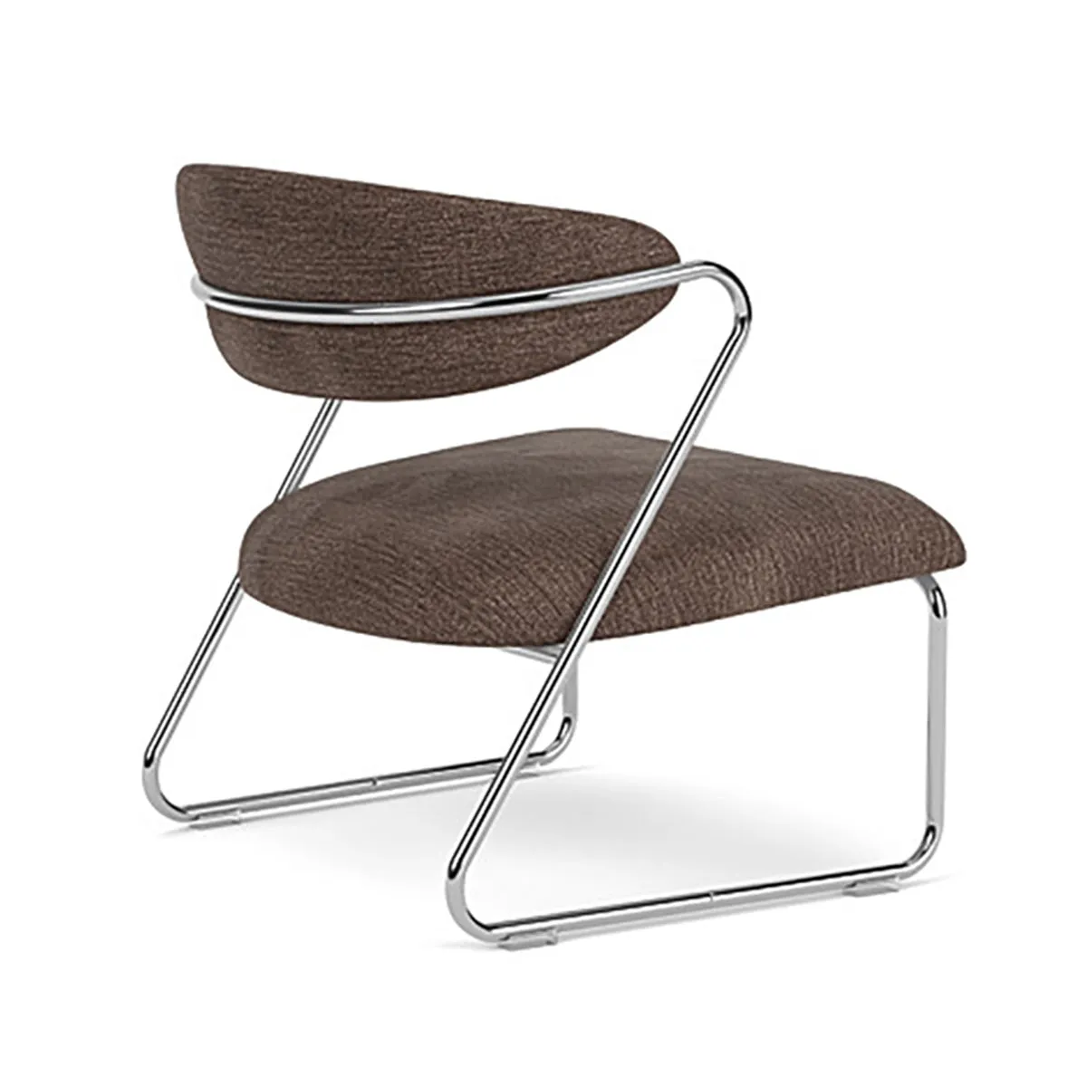 Lucy Fabric Armchair (Chrome)