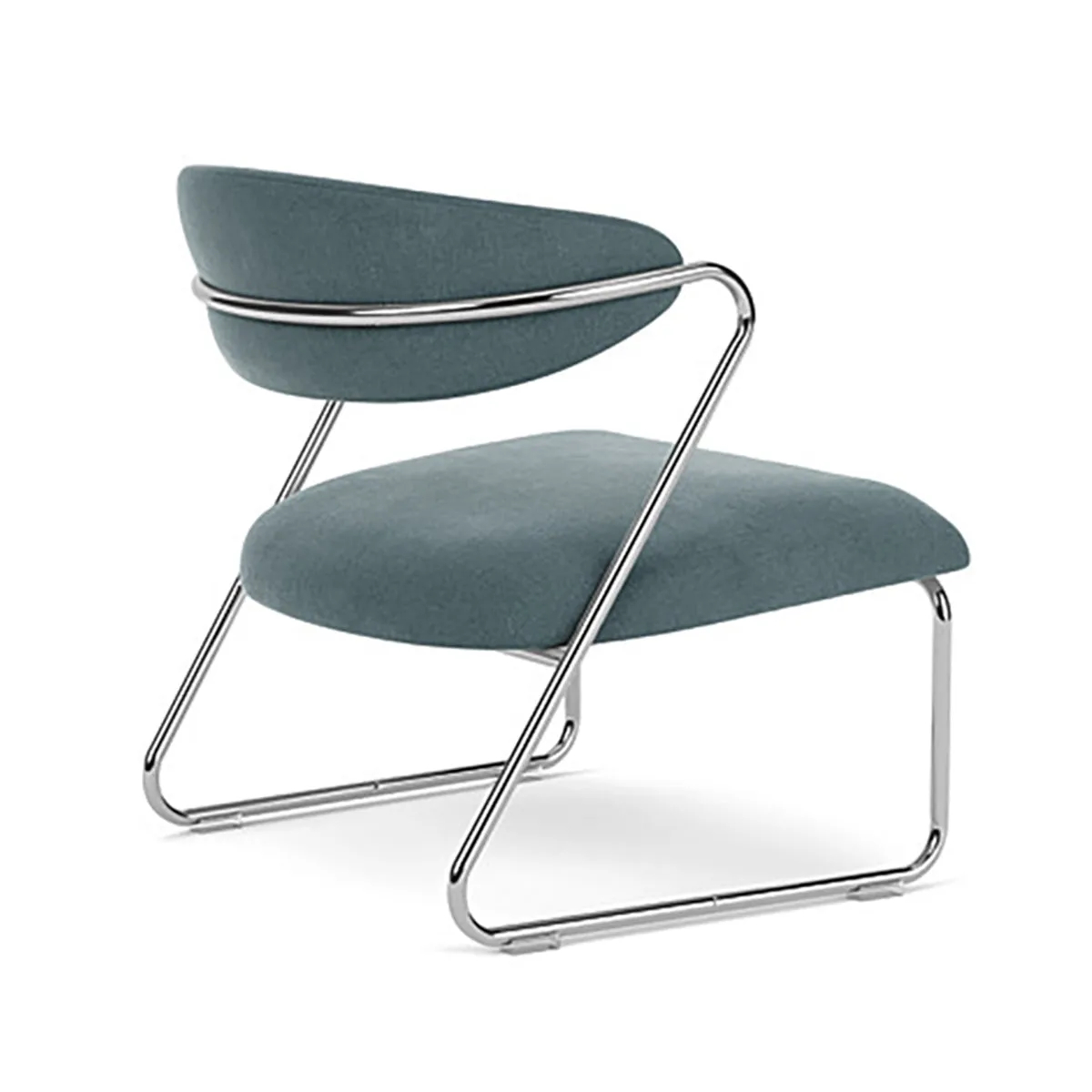 Lucy Fabric Armchair (Chrome)