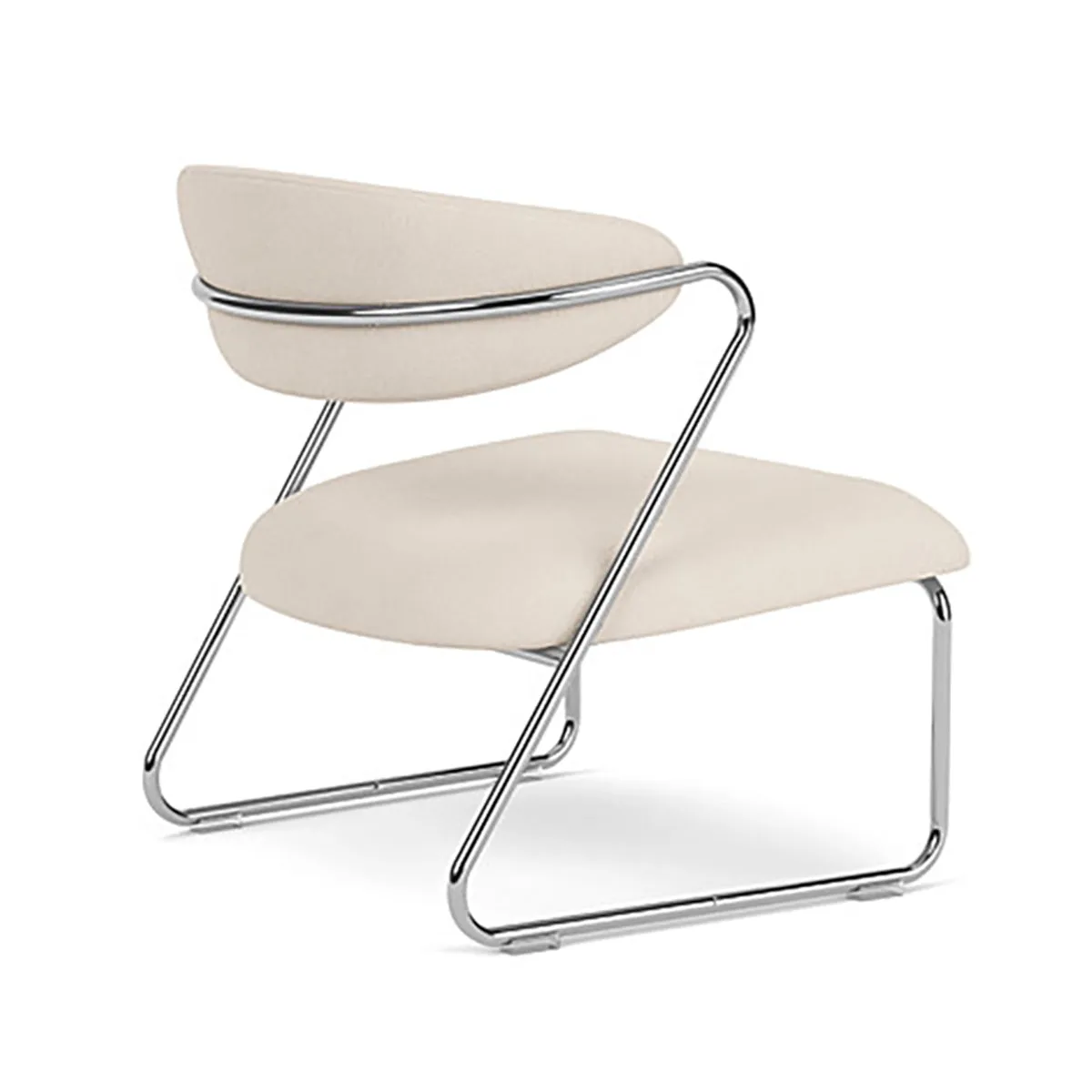 Lucy Fabric Armchair (Chrome)