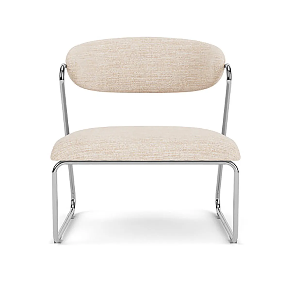 Lucy Fabric Armchair (Chrome)