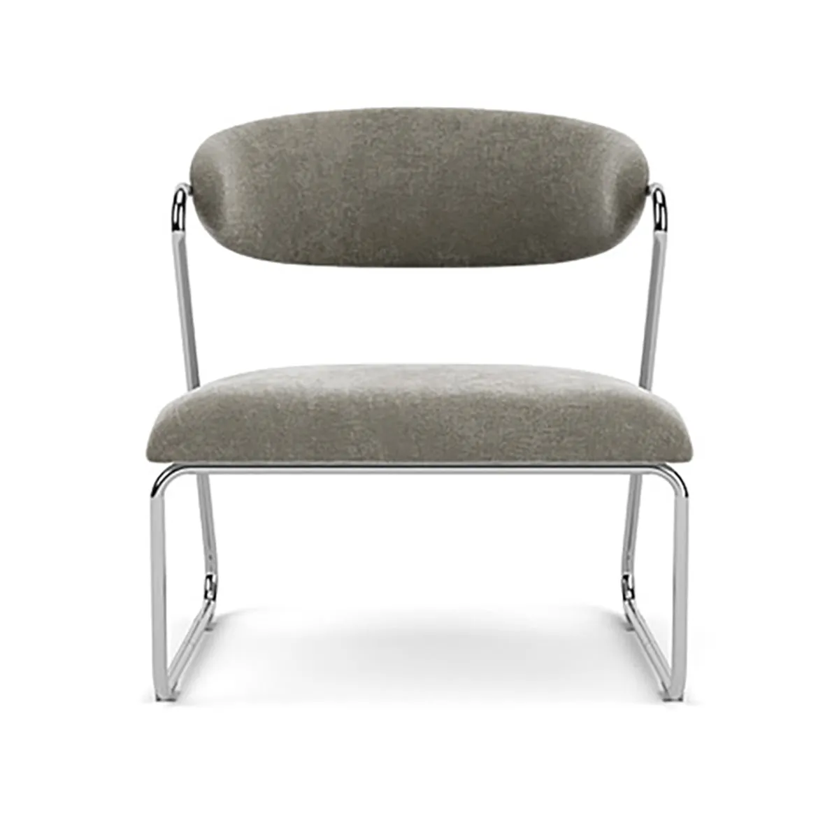 Lucy Fabric Armchair (Chrome)