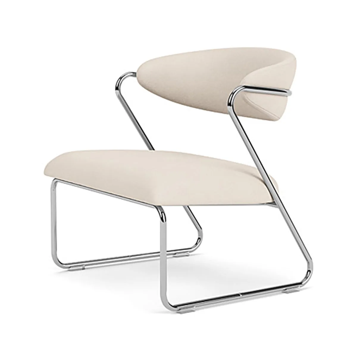 Lucy Fabric Armchair (Chrome)