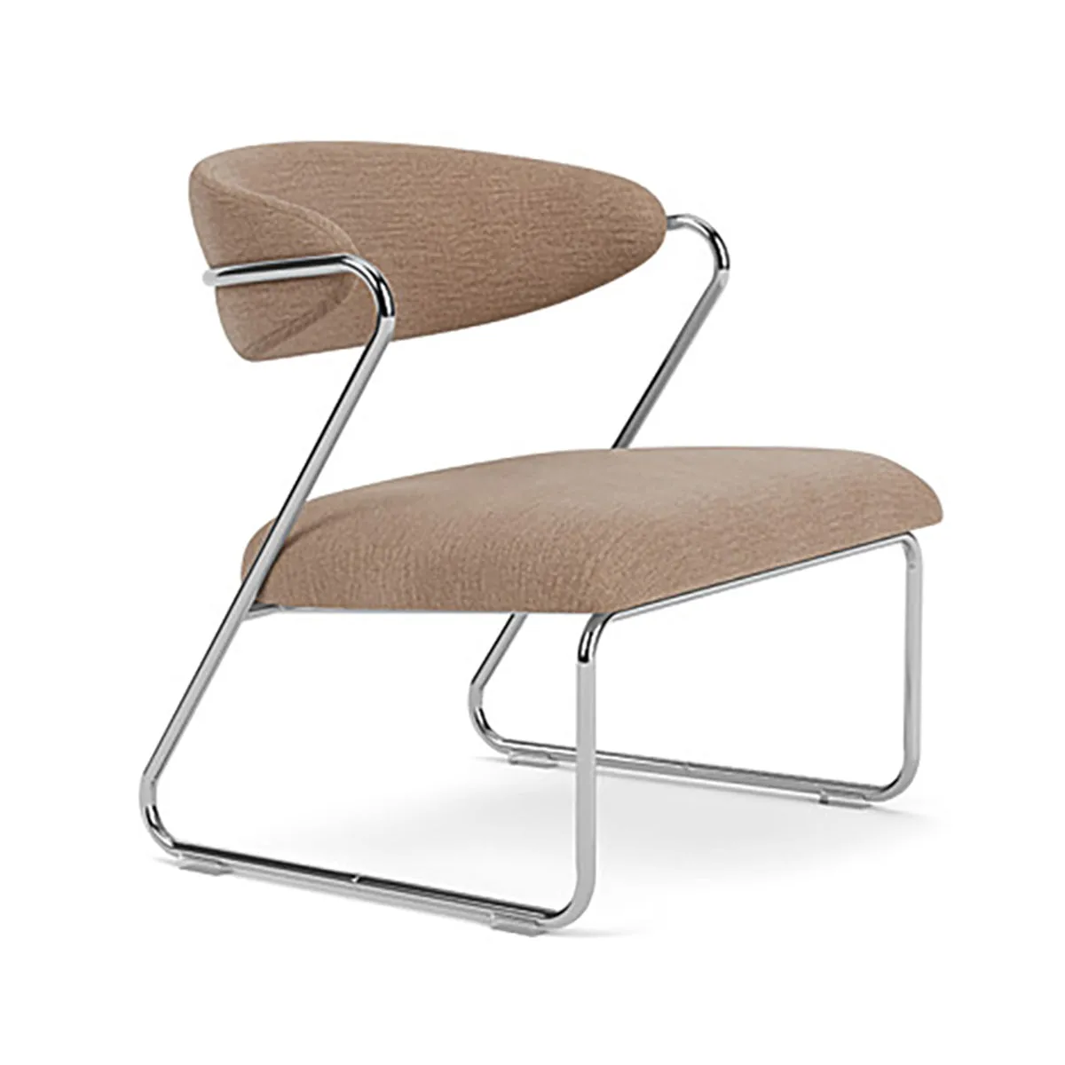 Lucy Fabric Armchair (Chrome)
