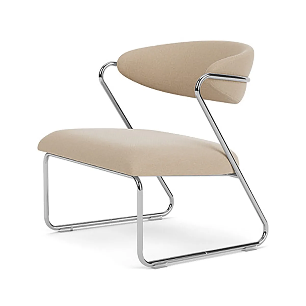 Lucy Fabric Armchair (Chrome)