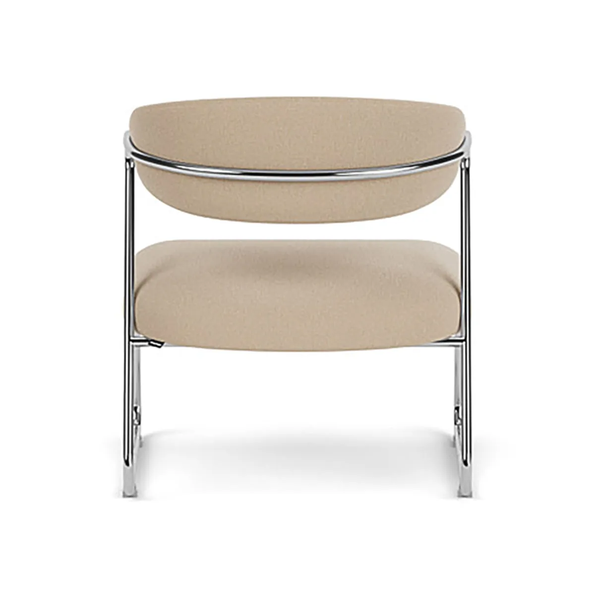 Lucy Fabric Armchair (Chrome)
