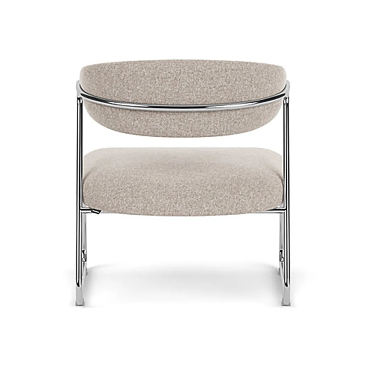 Lucy Fabric Armchair (Chrome)