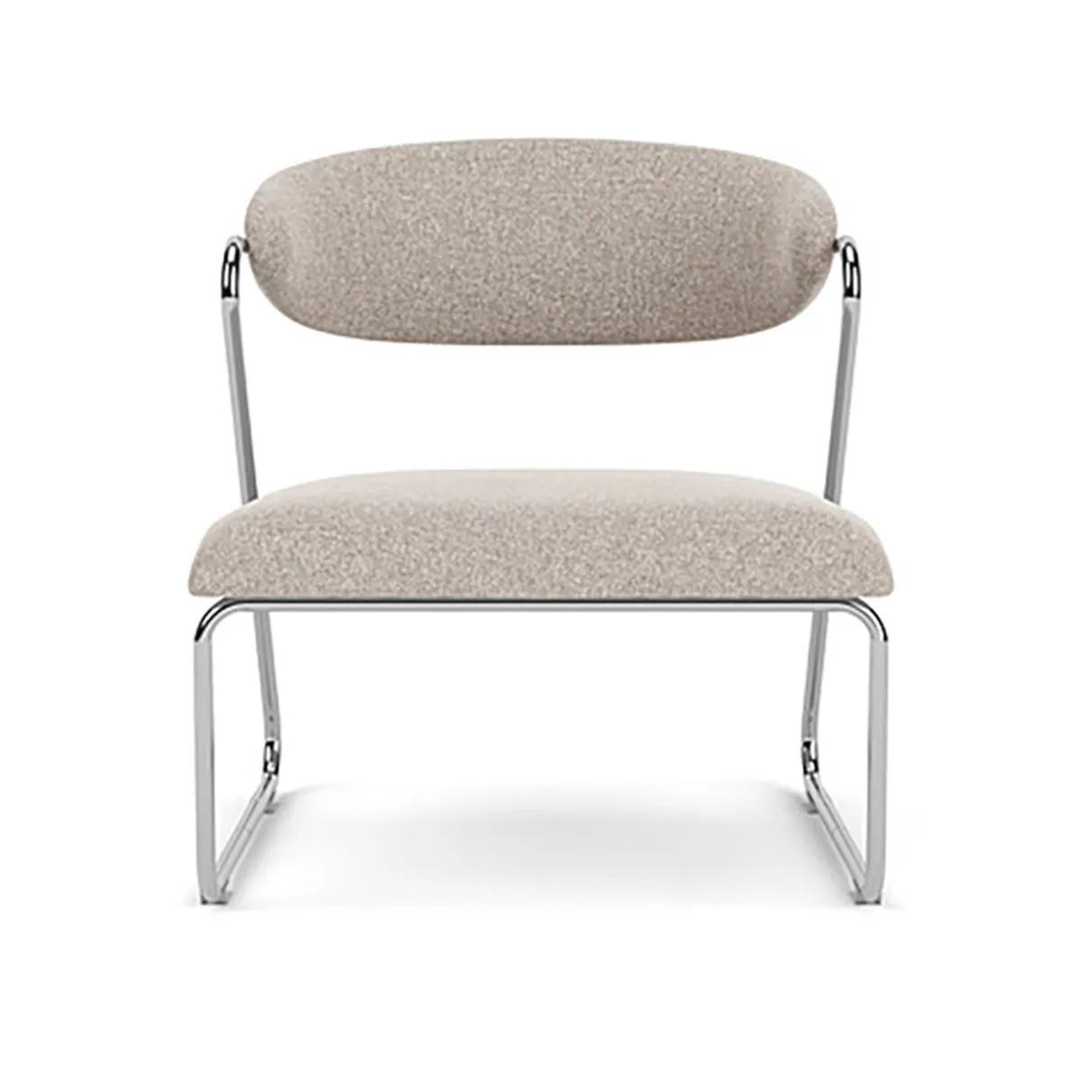 Lucy Fabric Armchair (Chrome)