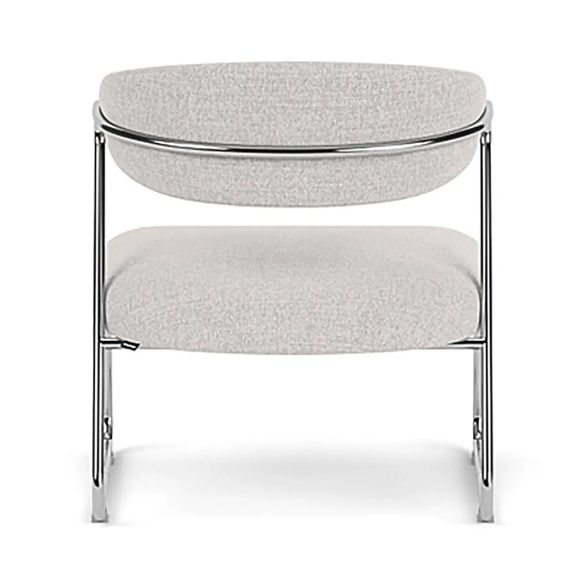 Lucy Fabric Armchair (Chrome)