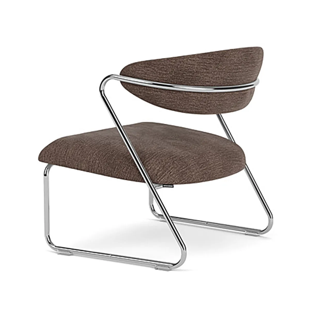 Lucy Fabric Armchair (Chrome)