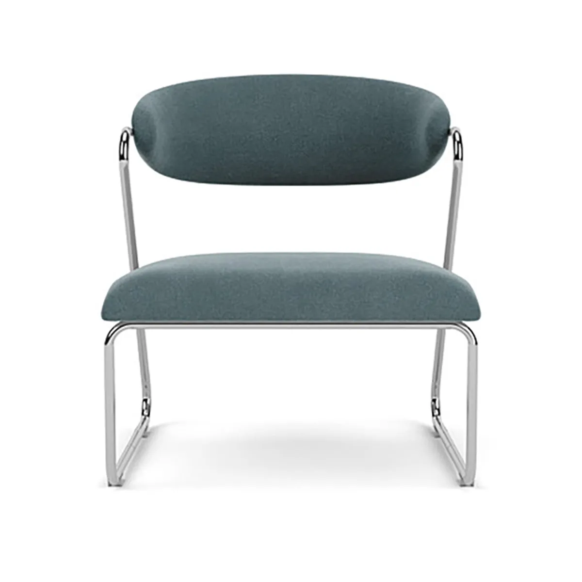 Lucy Fabric Armchair (Chrome)