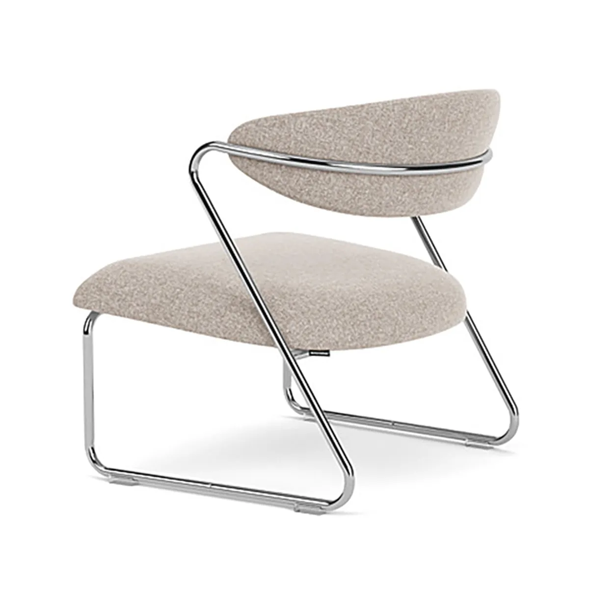 Lucy Fabric Armchair (Chrome)