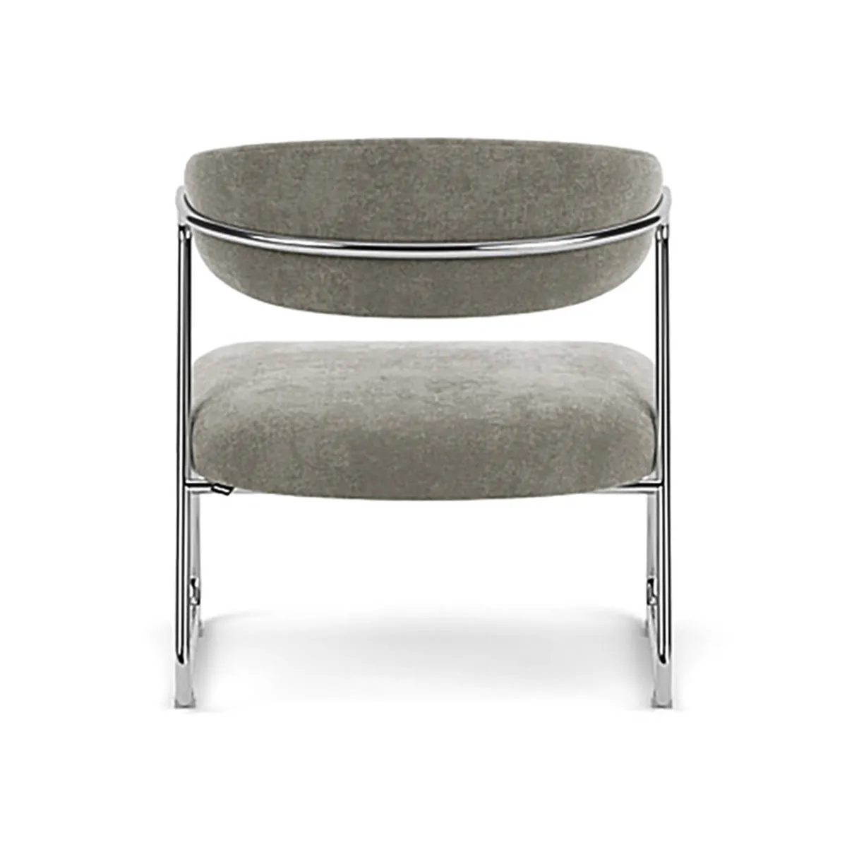 Lucy Fabric Armchair (Chrome)